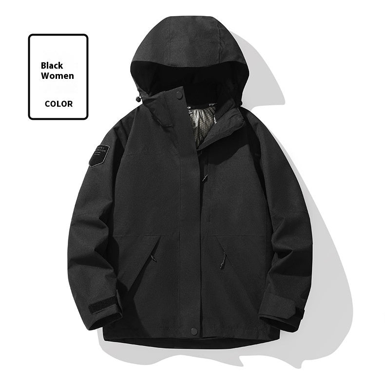 Men's And Women's Fall Winter Coat Removable Liner Adhesive Waterproof Two-piece Set