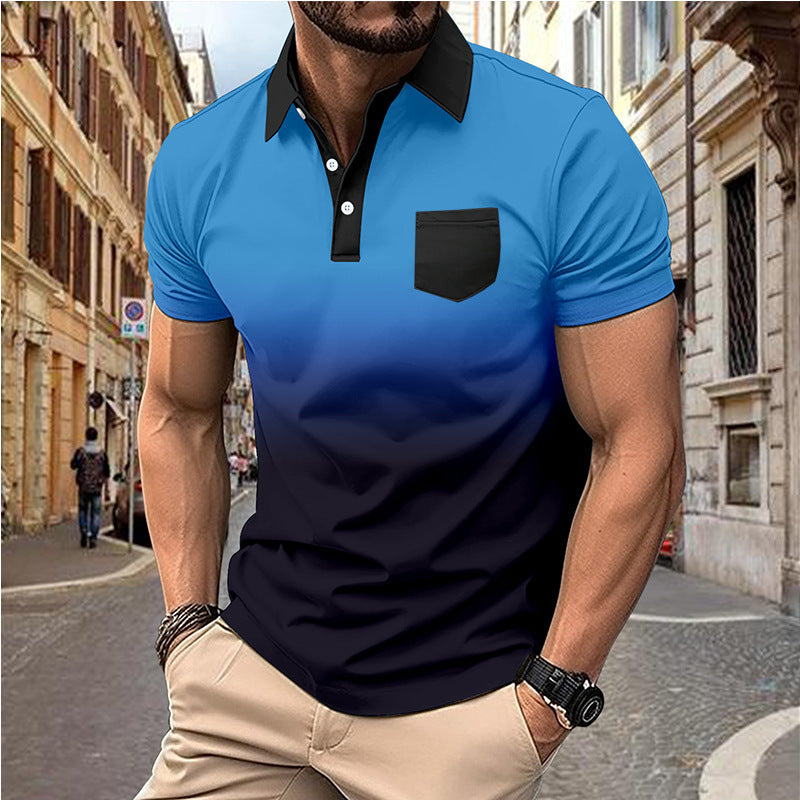 Men's Printed Dots Gradient Pocket