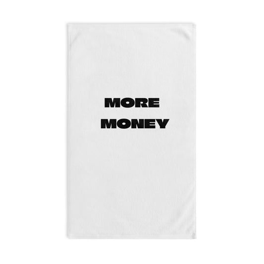 Motivational Hand Towel - 'More Money' Design for Home and Office