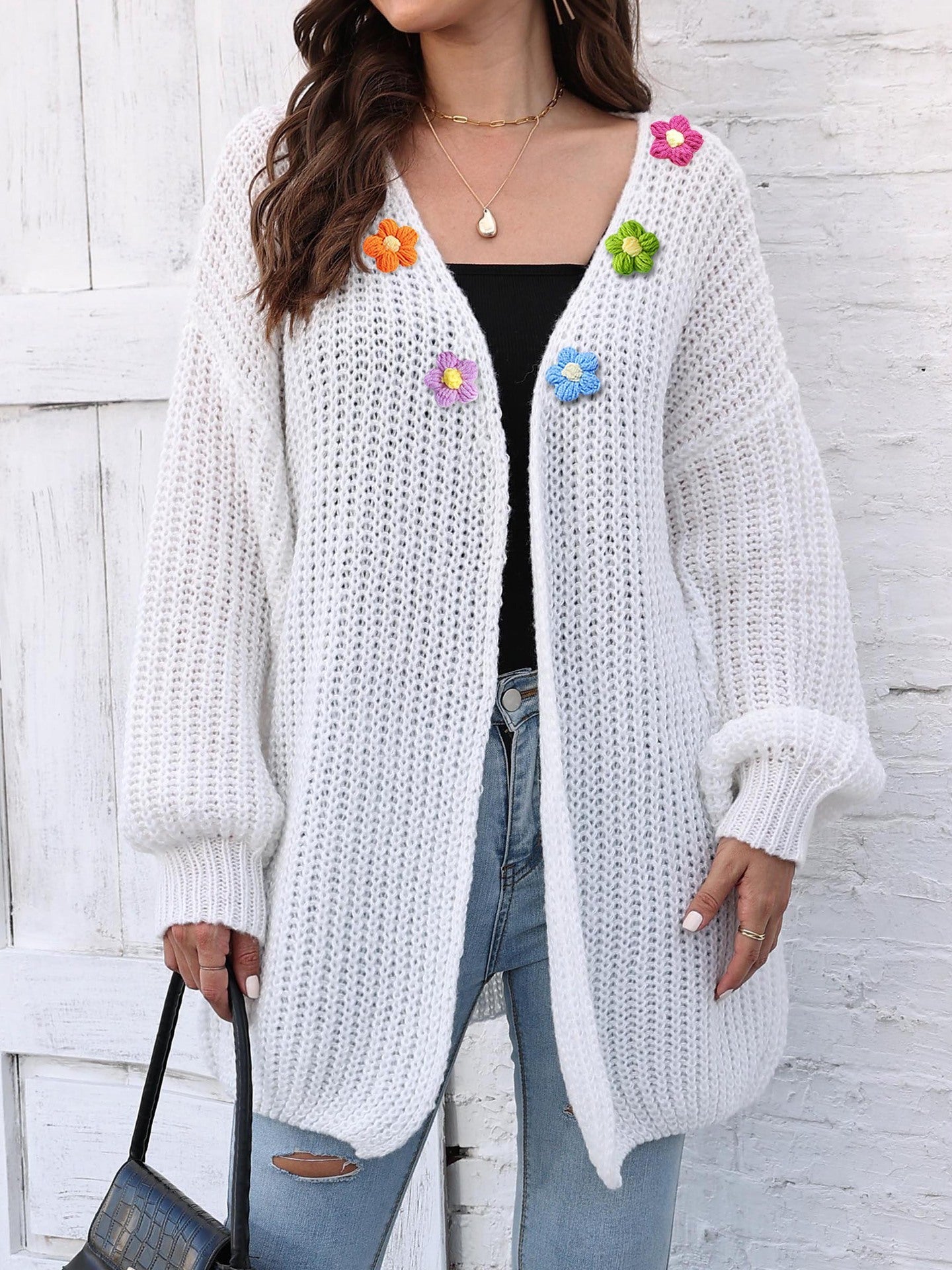 Women's Thick Coat Thick Needle Woven Sweater