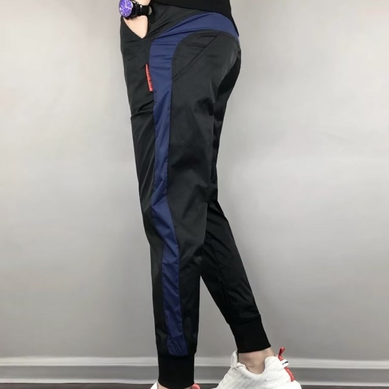 Men's Autumn New Color Matching Ankle Banded Pants Smart Guy Pants