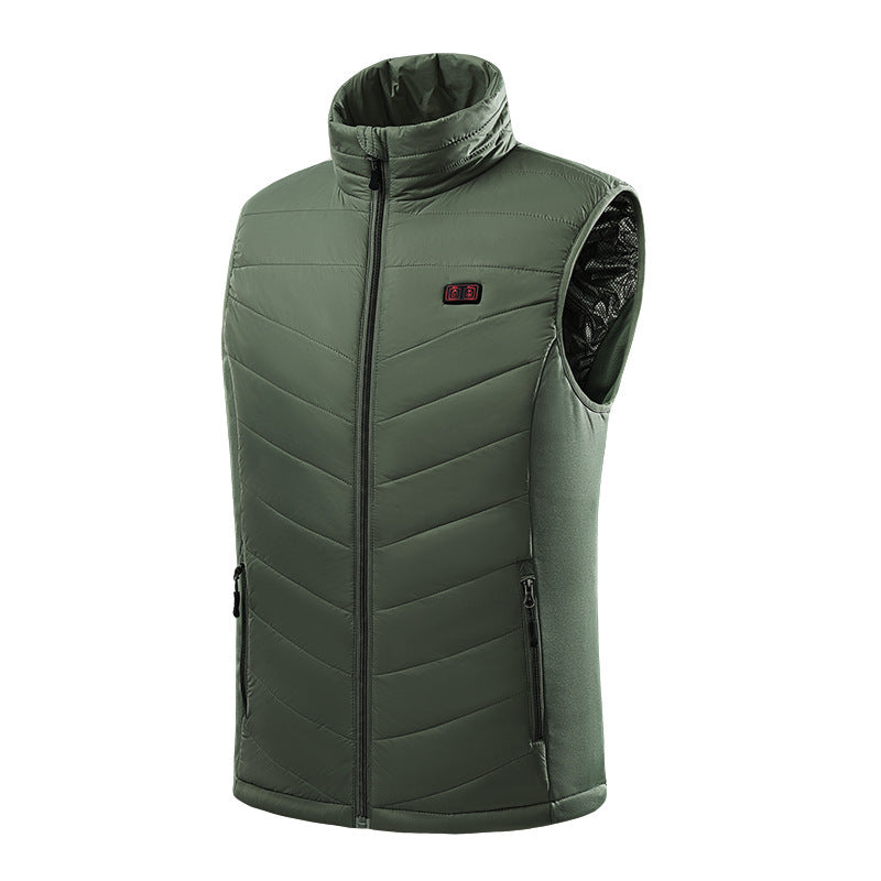 Double Control Zone 15 Intelligent Self-heating Men's Electric Heating Vest