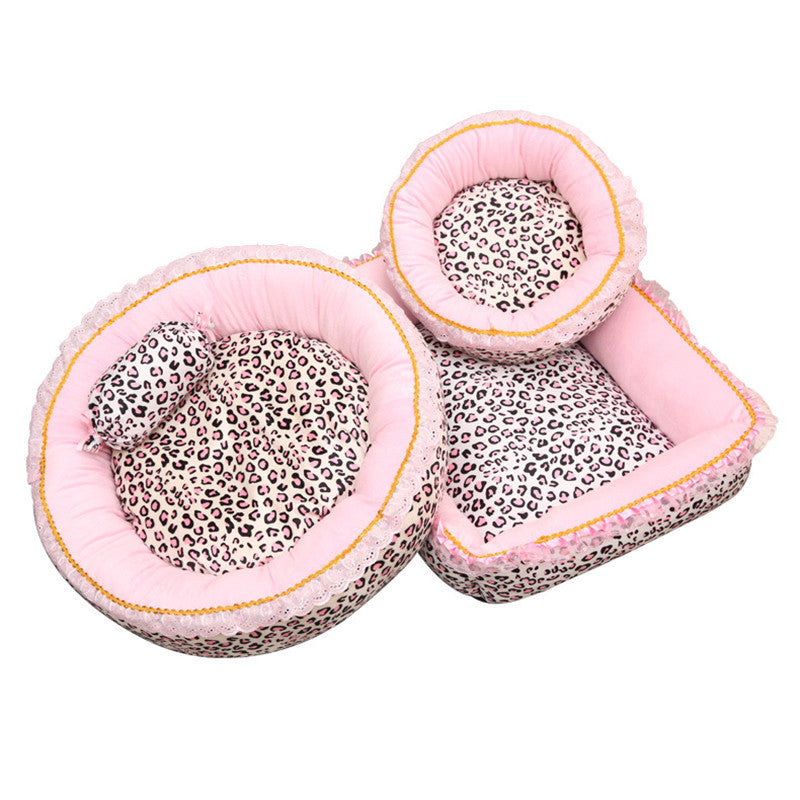 Princess Style Square Round Dog Cat House