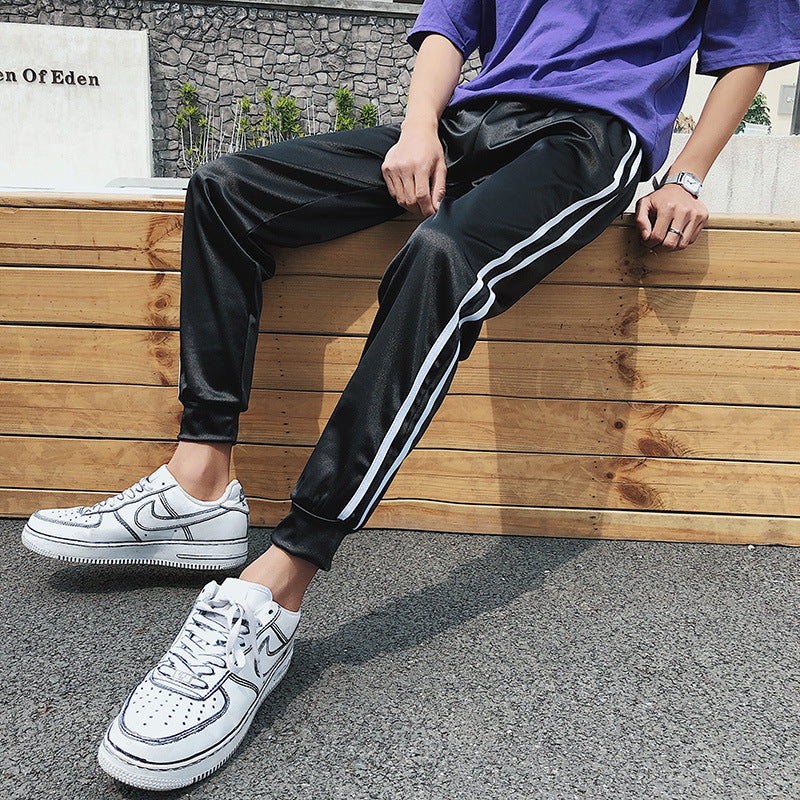 Men's Bright Cool Disco Stage Parallel Bars Sports Casual Pants