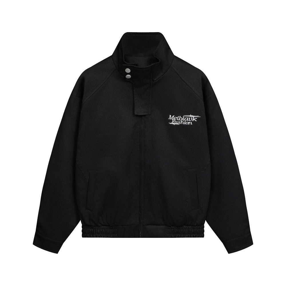 American-style Simple Embroidered Letter Workwear Jacket Fashion Brand Men
