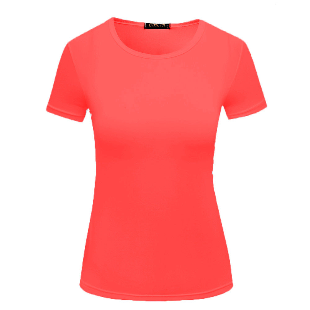 Fashionable Women's Solid Color Casual Short Sleeved Shirt