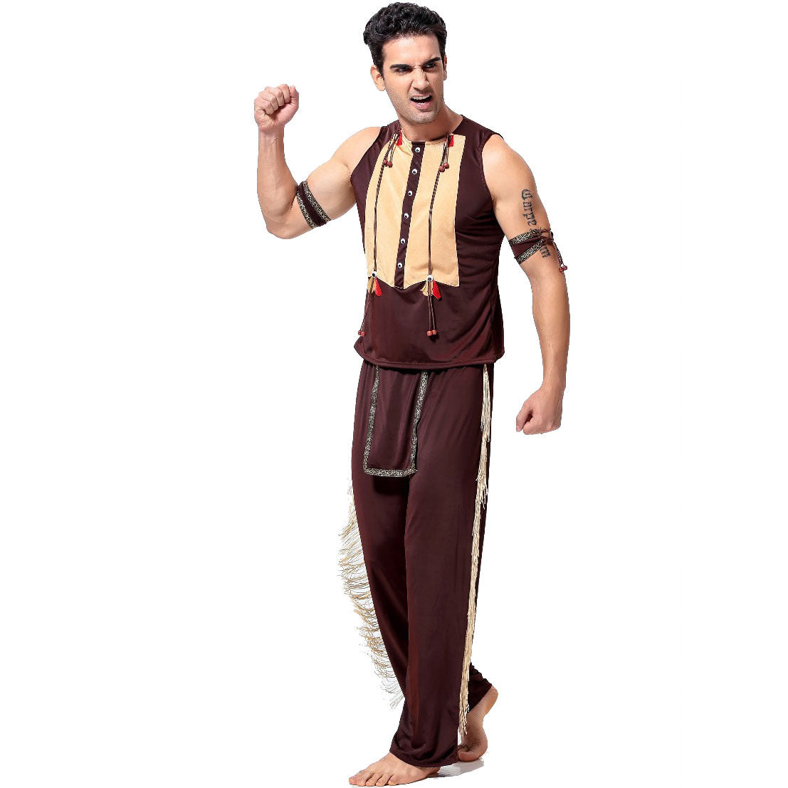 Men's Indian Halloween Costume German Bavarian Beer Uniform Alps Mountain Clothes