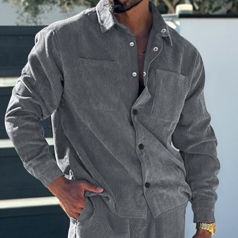 Corduroy Jacket Slim Fit Men