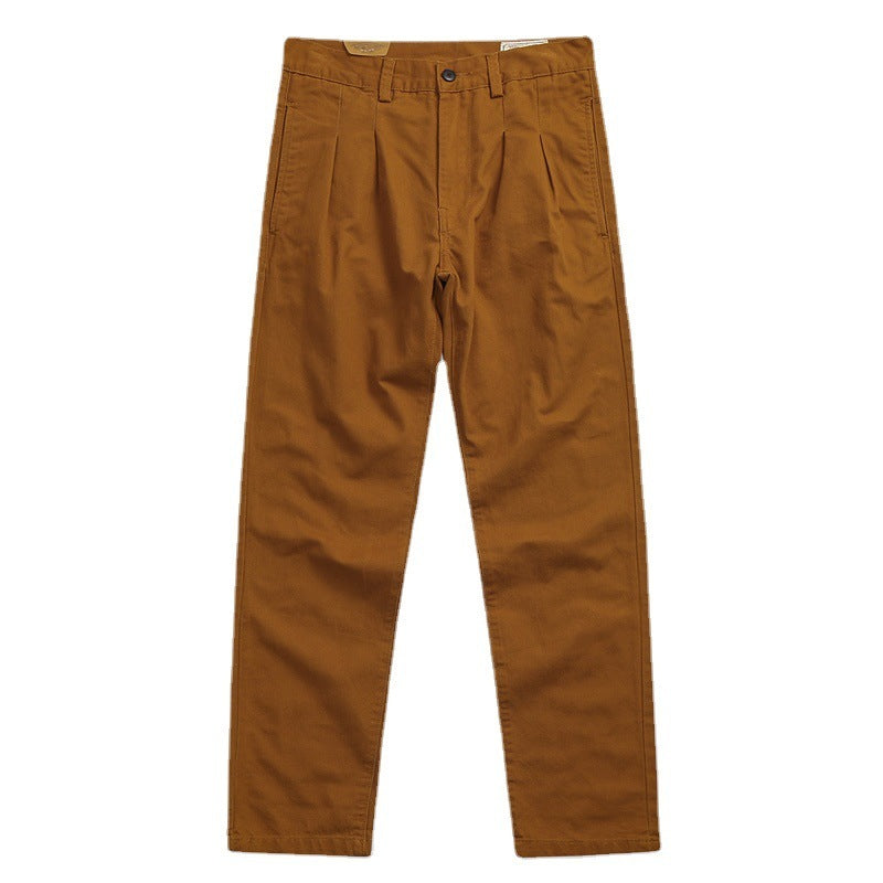 Autumn Cotton Straight Cargo Pants Men's