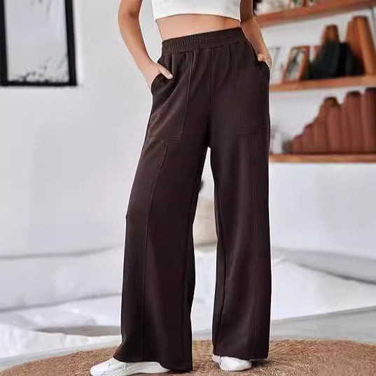 Women's High Waist Loose Wide Legs Trousers