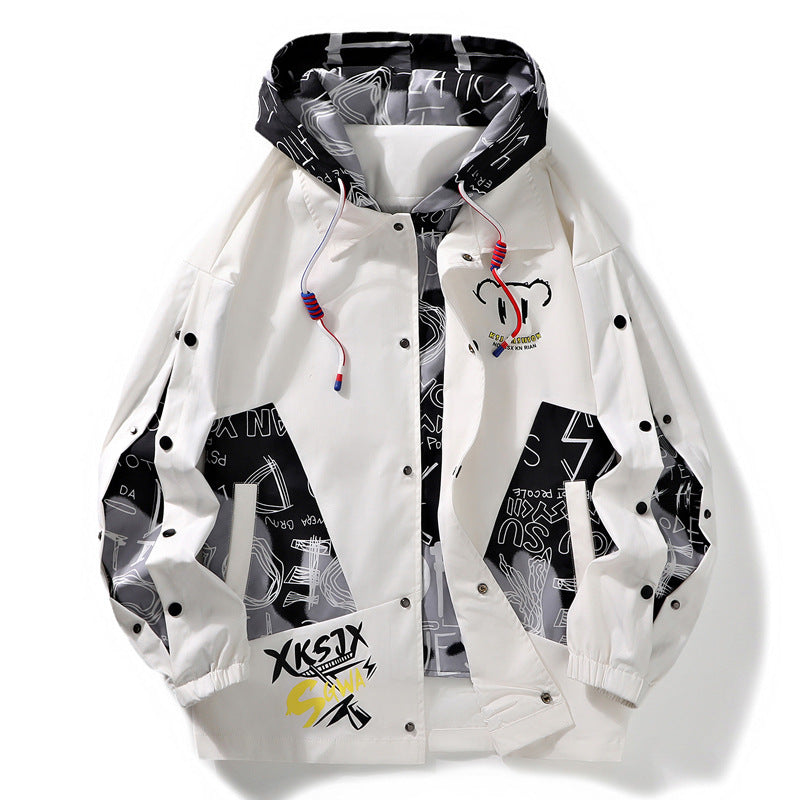Fashion Brand Jacket Stitching Contrast Color Men