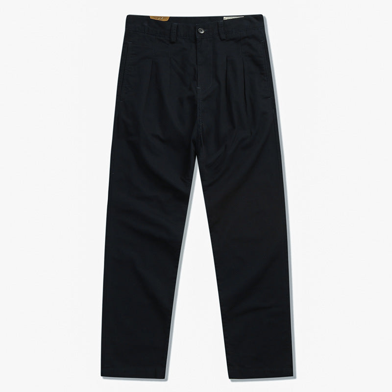 Autumn Cotton Straight Cargo Pants Men's