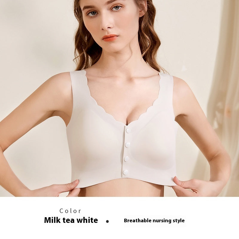 Pregnant Women's Lace Vest-style Wireless Summer Nursing Bra