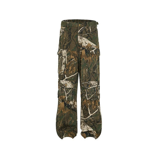 Real Shot American Street Fashion Personality Camouflage Loose Trousers