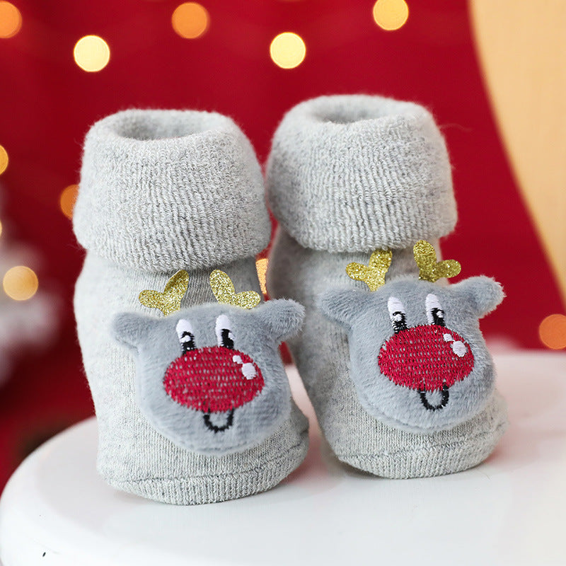 Terry Thickened Baby Socks Glue Dispensing Non-slip