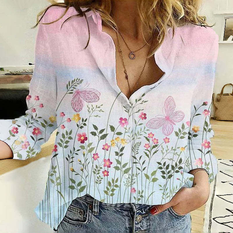 Love Sweet Fresh Casual And Comfortable 3D Digital Printing Loose Oversized Shirt Female