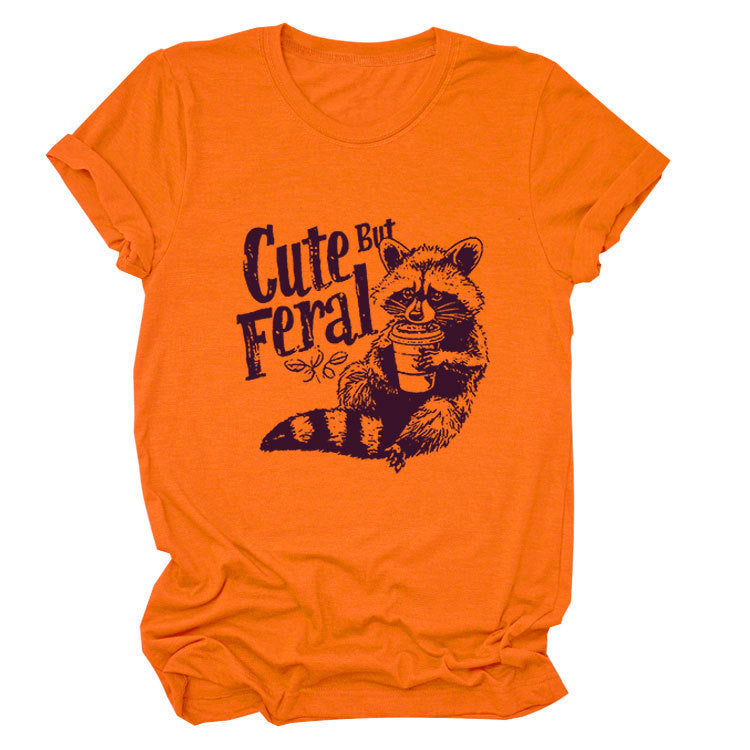 Guoli Printed Personality Round Neck Women's T-shirt