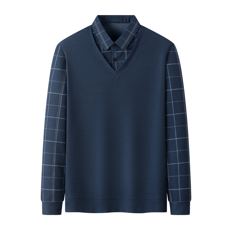Fake Two-piece Loose Casual Polo Shirt