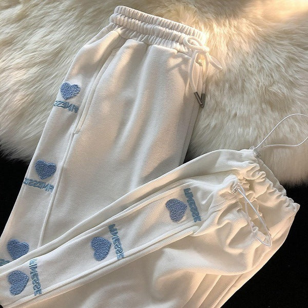 High Waist Wide Leg Loose Ankle-tied Long Pants