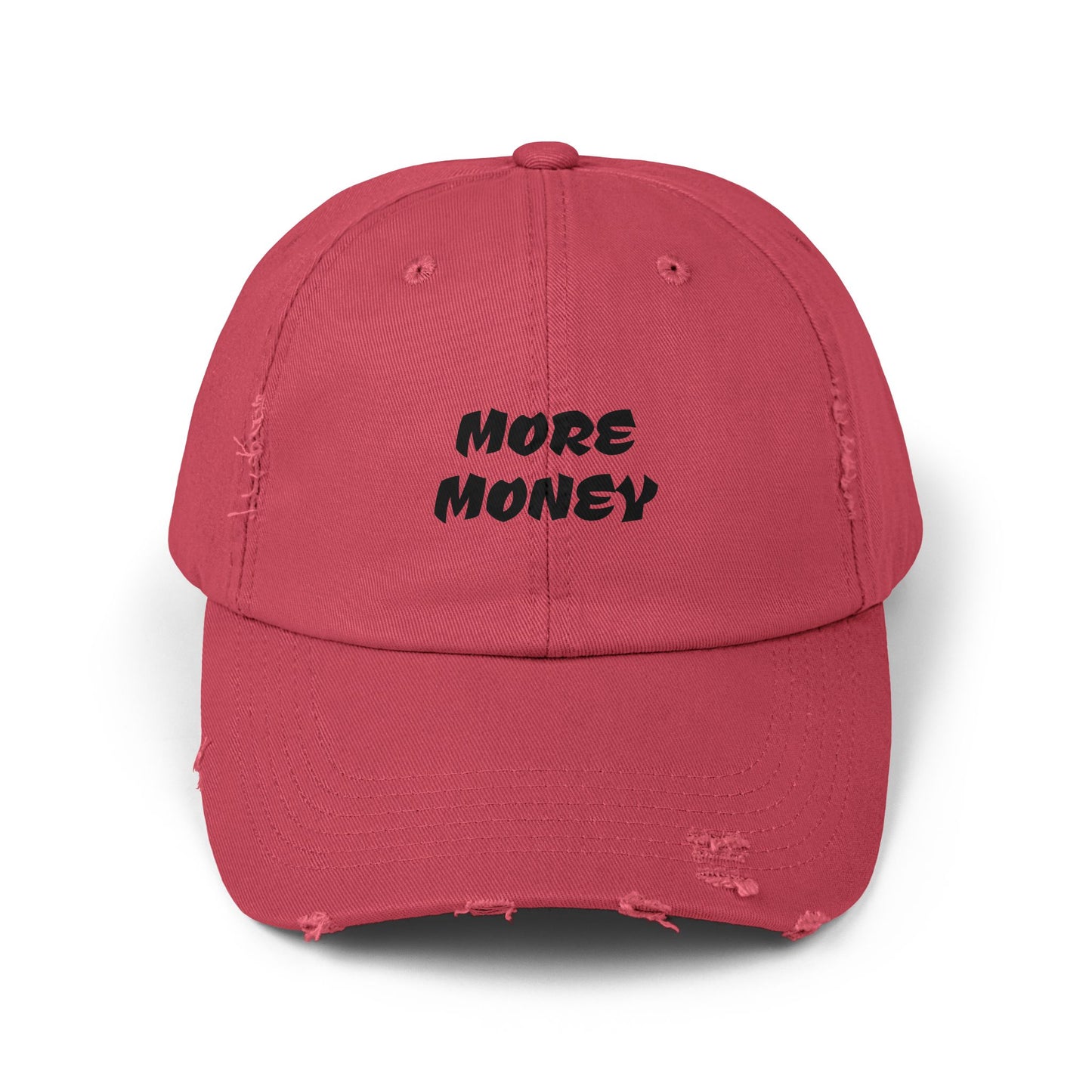 Unisex Distressed Cap - More Money Fashion Hat for Everyday Style
