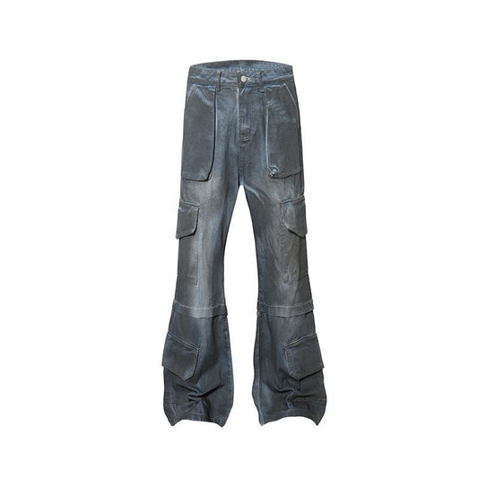 Maychao High Street Personalized Washing Overalls Denim Trousers