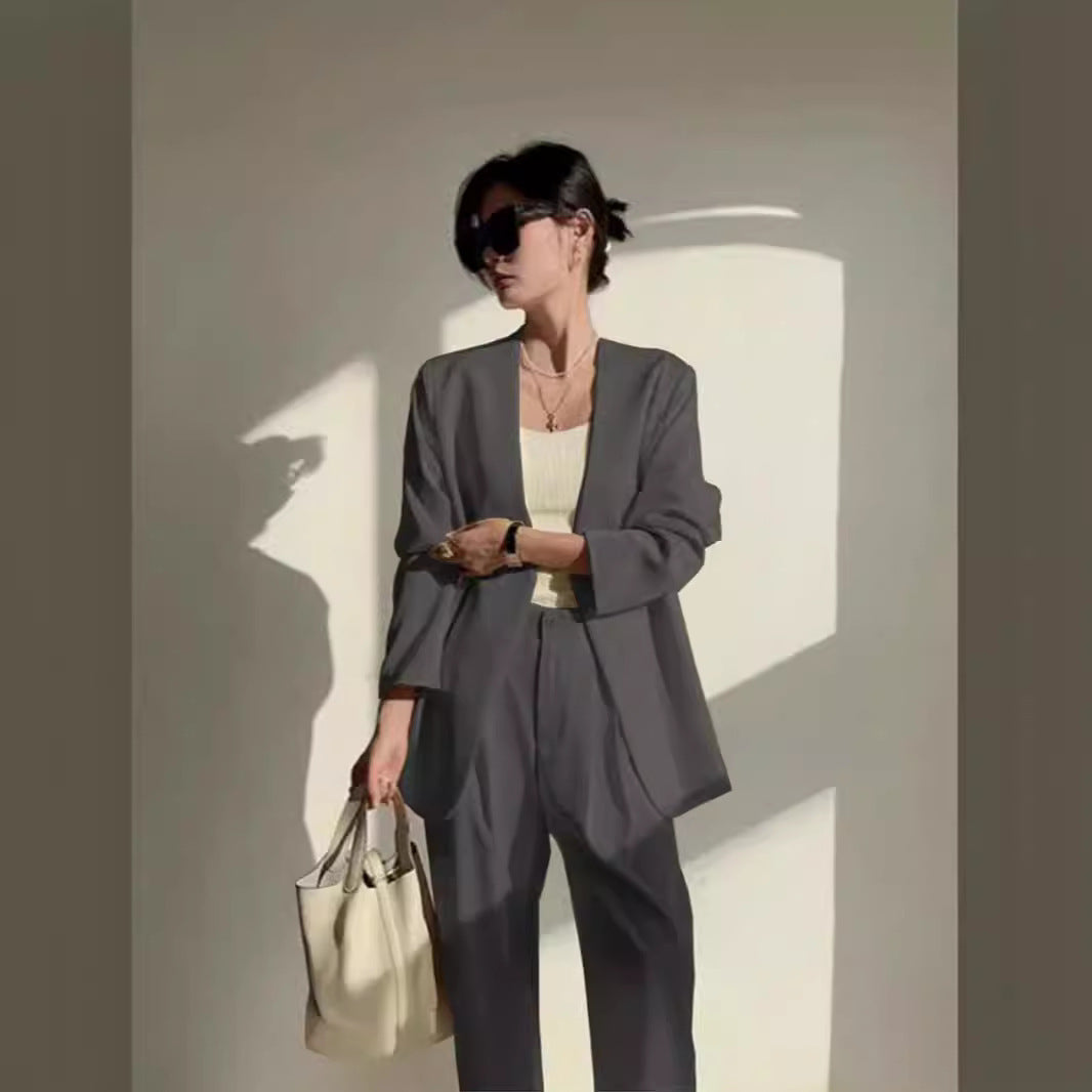 Casual Temperament Twinset Spring And Autumn Women's Suit