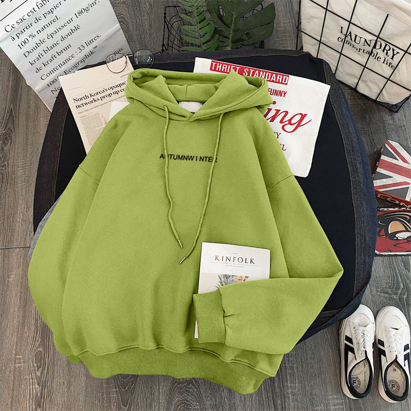 Korean Style Long Sleeve Casual Hooded Coat