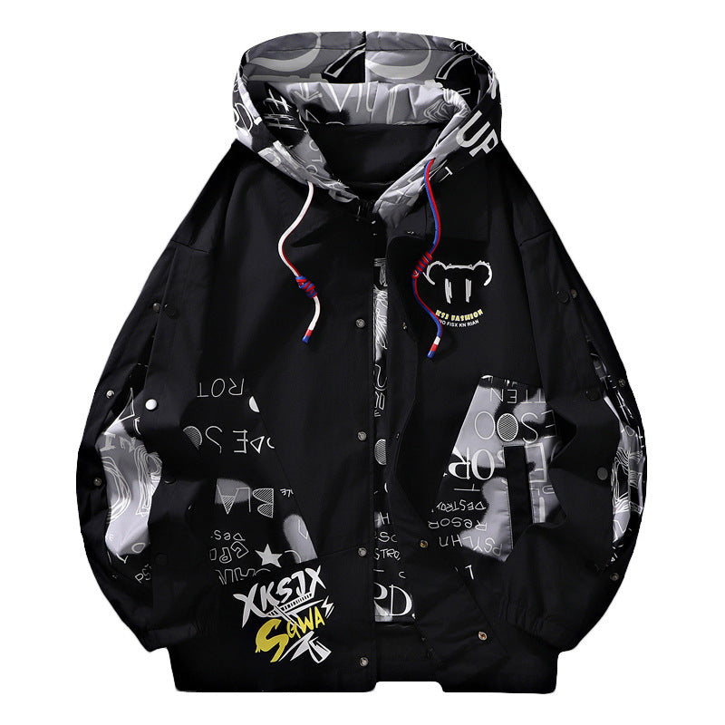 Fashion Brand Jacket Stitching Contrast Color Men