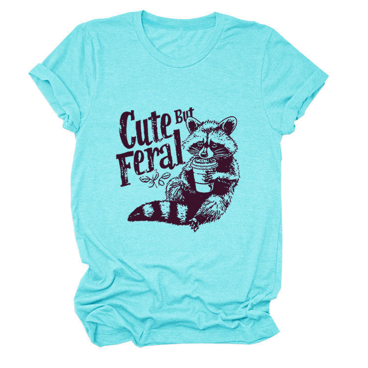 Guoli Printed Personality Round Neck Women's T-shirt