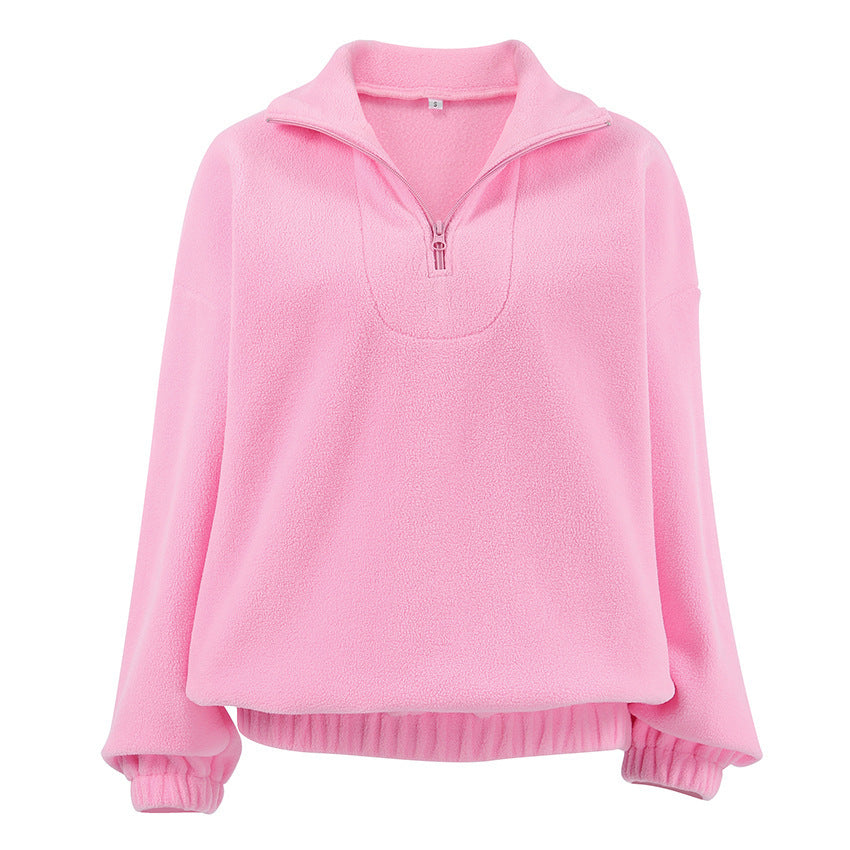 Loose Pullover Berber Fleece Coat Women's Clothing