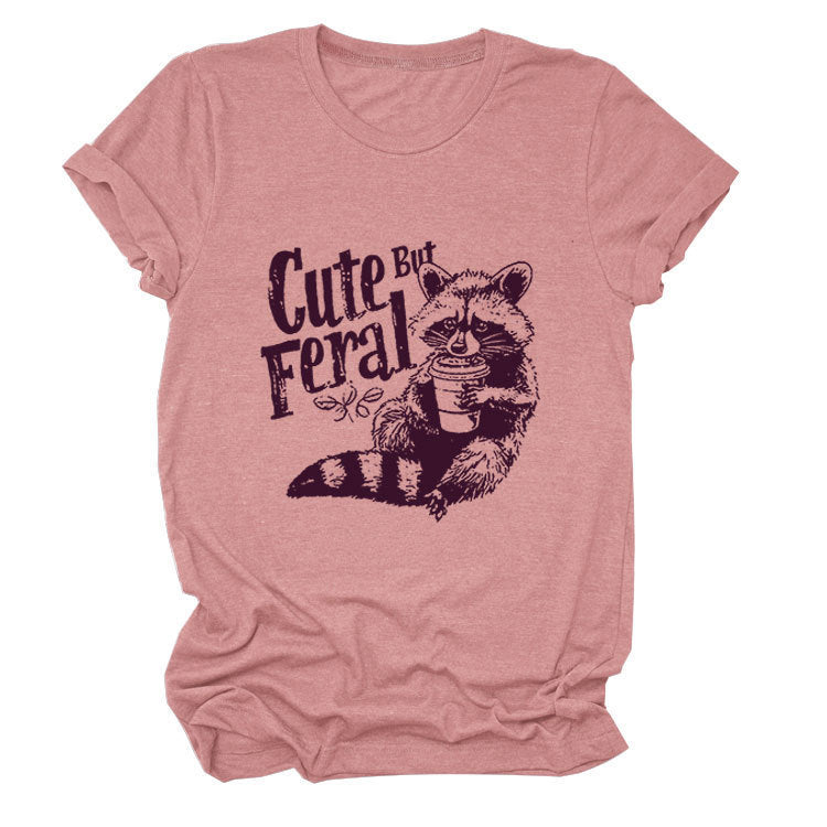 Guoli Printed Personality Round Neck Women's T-shirt