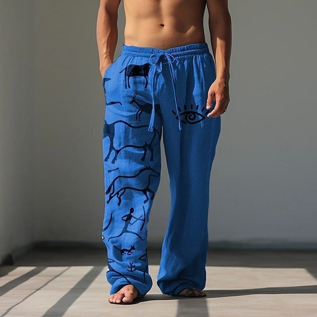 Men's Fashion Retro Ethnic Hawaiian Trousers