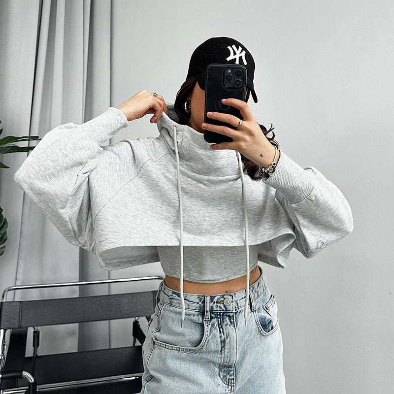 Women's Thick Drawstring Solid Color Drawstring Hoodie
