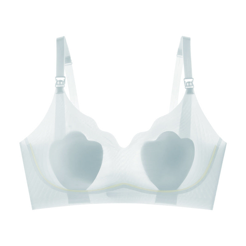 Pregnant Thin Seamless Underwear Women's Wireless Lace Bra