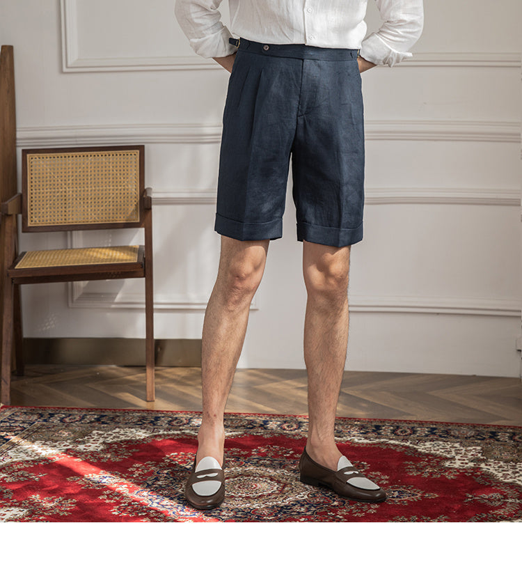 Linen Breathable Shorts Lightweight Italian All-match Casual Pants In Naples