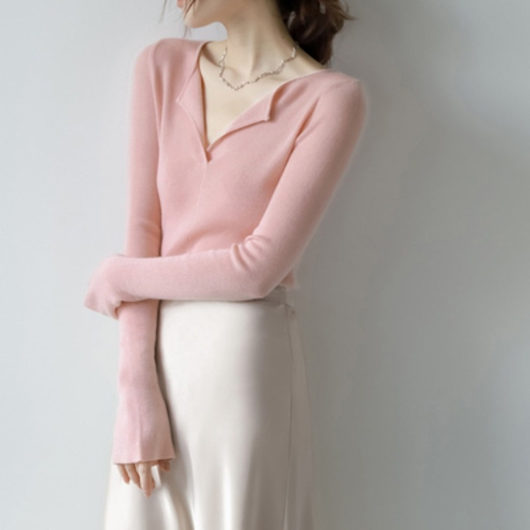Women's Top Cardigan Design Simple Knit