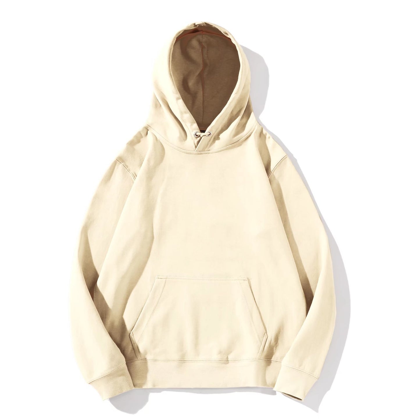 Solid Color Hoodie Men's Basic Style Plus Size Long-sleeved Hooded Sweater