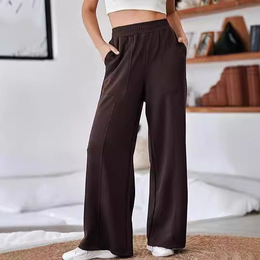 Women's High Waist Loose Wide Legs Trousers