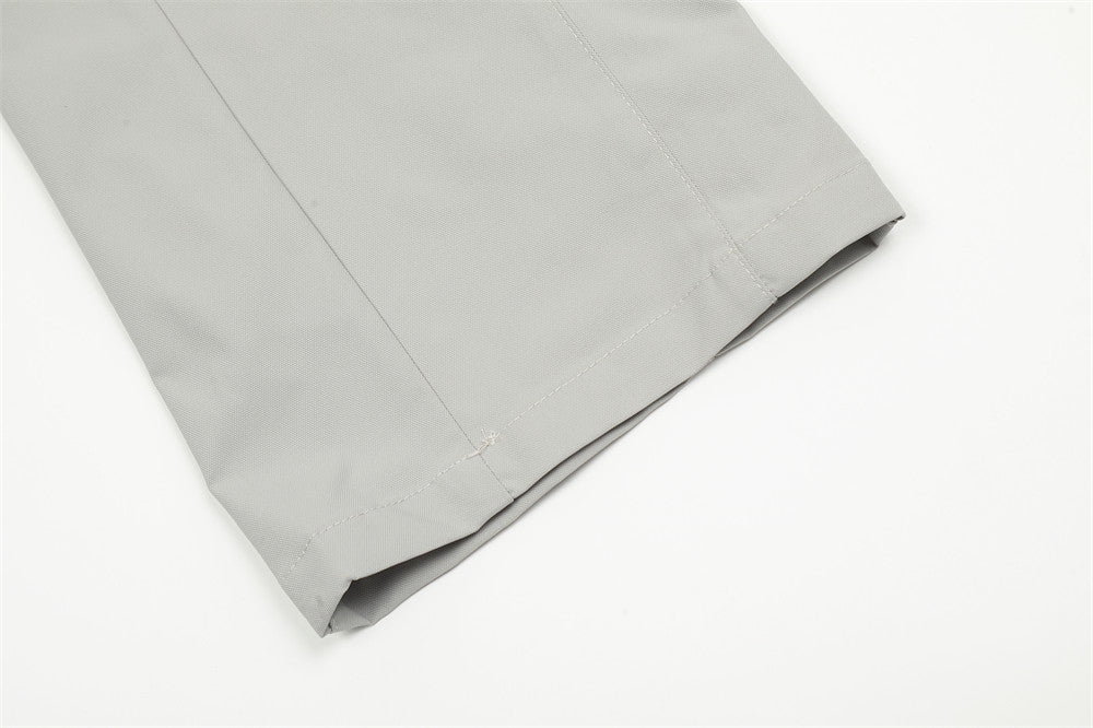 Men's Solid Color Loose Pockets Decorative Trousers