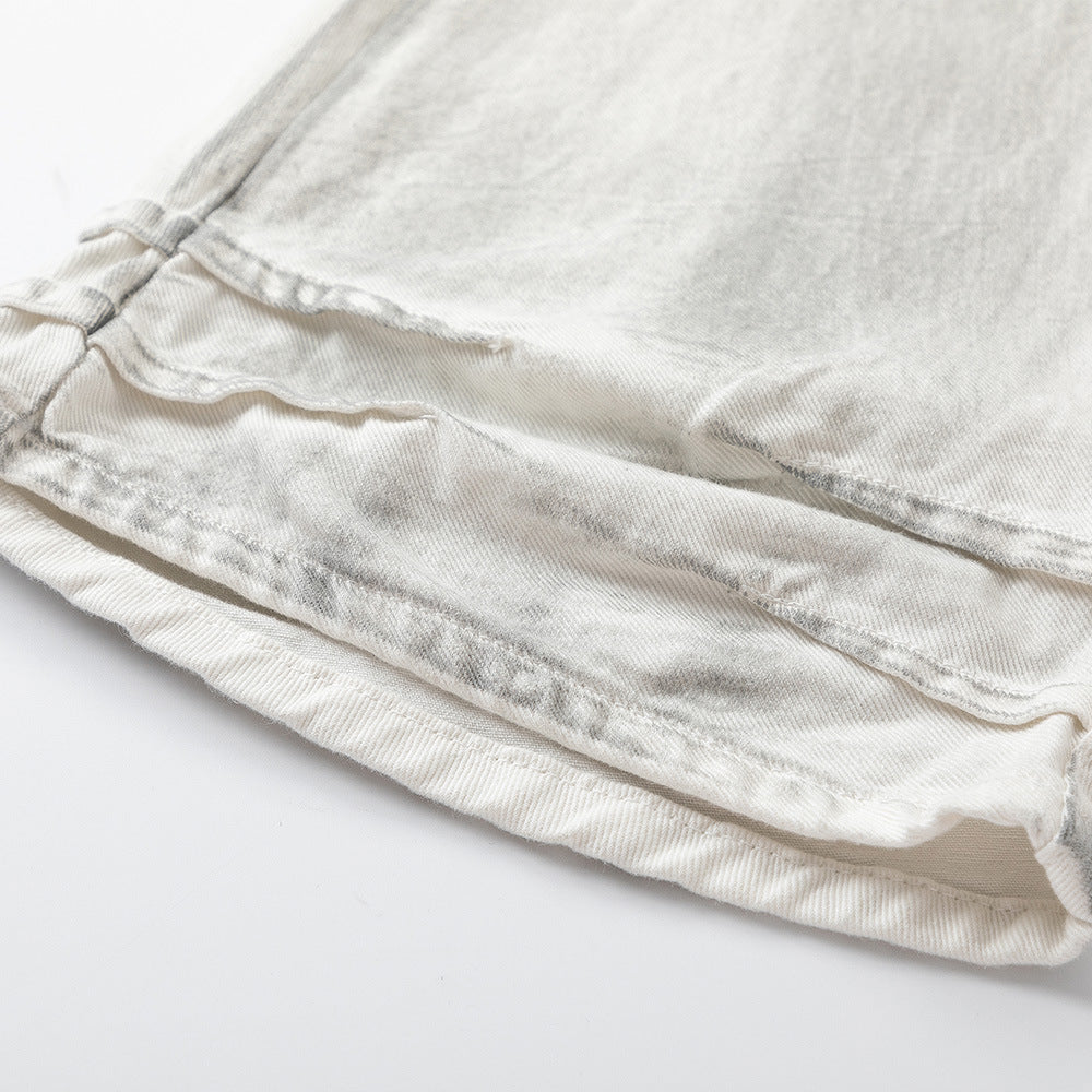 Men's High Street Loose Straight Pleated Trousers