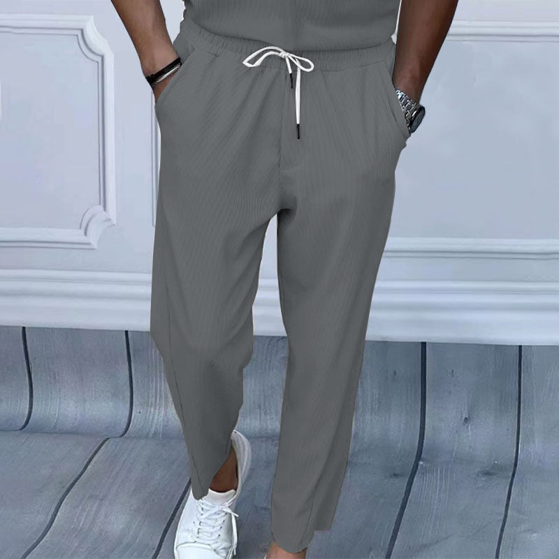 Solid Color Lace Pants Men's Sports Pants