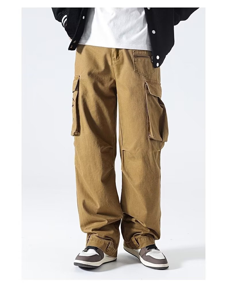 Men's Overalls Fashionable Casual Pants Straight-leg Pants