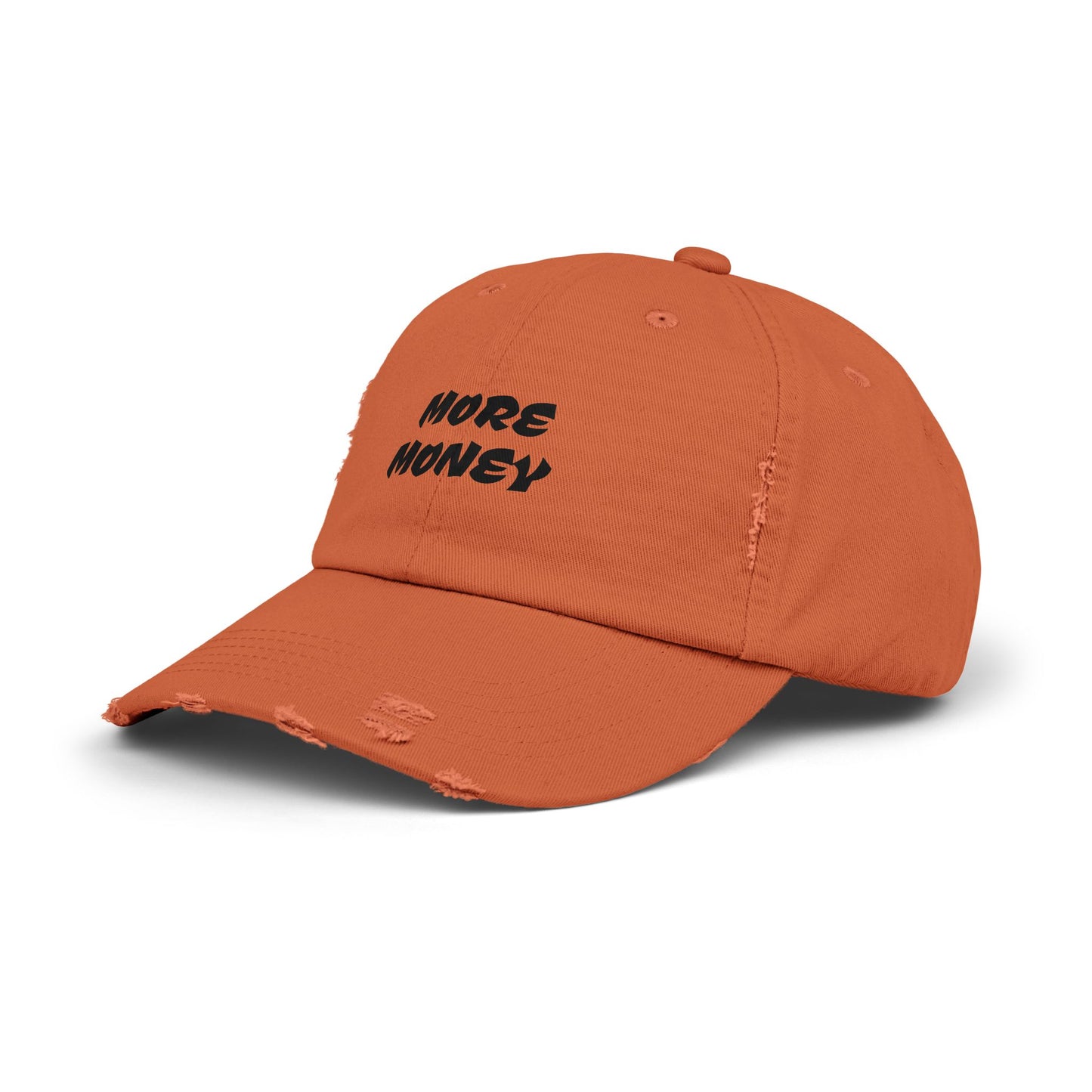 Unisex Distressed Cap - More Money Fashion Hat for Everyday Style