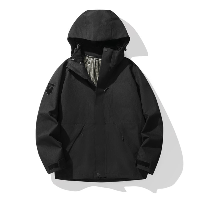 Men's And Women's Fall Winter Coat Removable Liner Adhesive Waterproof Two-piece Set