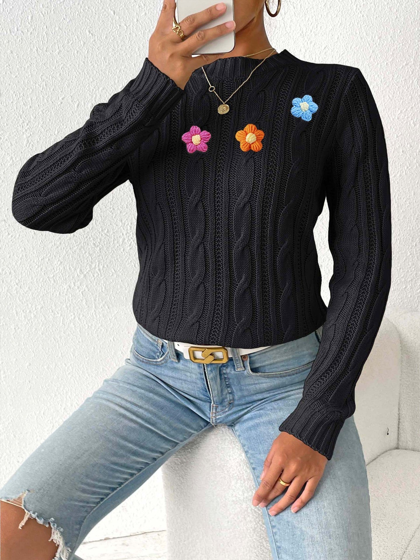 Top Women's Round-neck Pullover Simple
