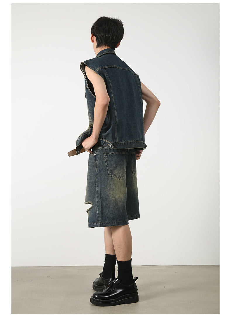 Fashionable Baggy Denim Shorts