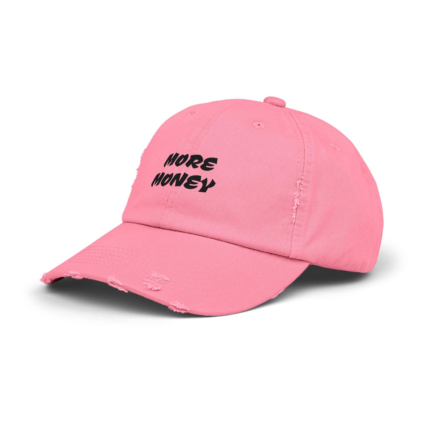 Unisex Distressed Cap - More Money Fashion Hat for Everyday Style