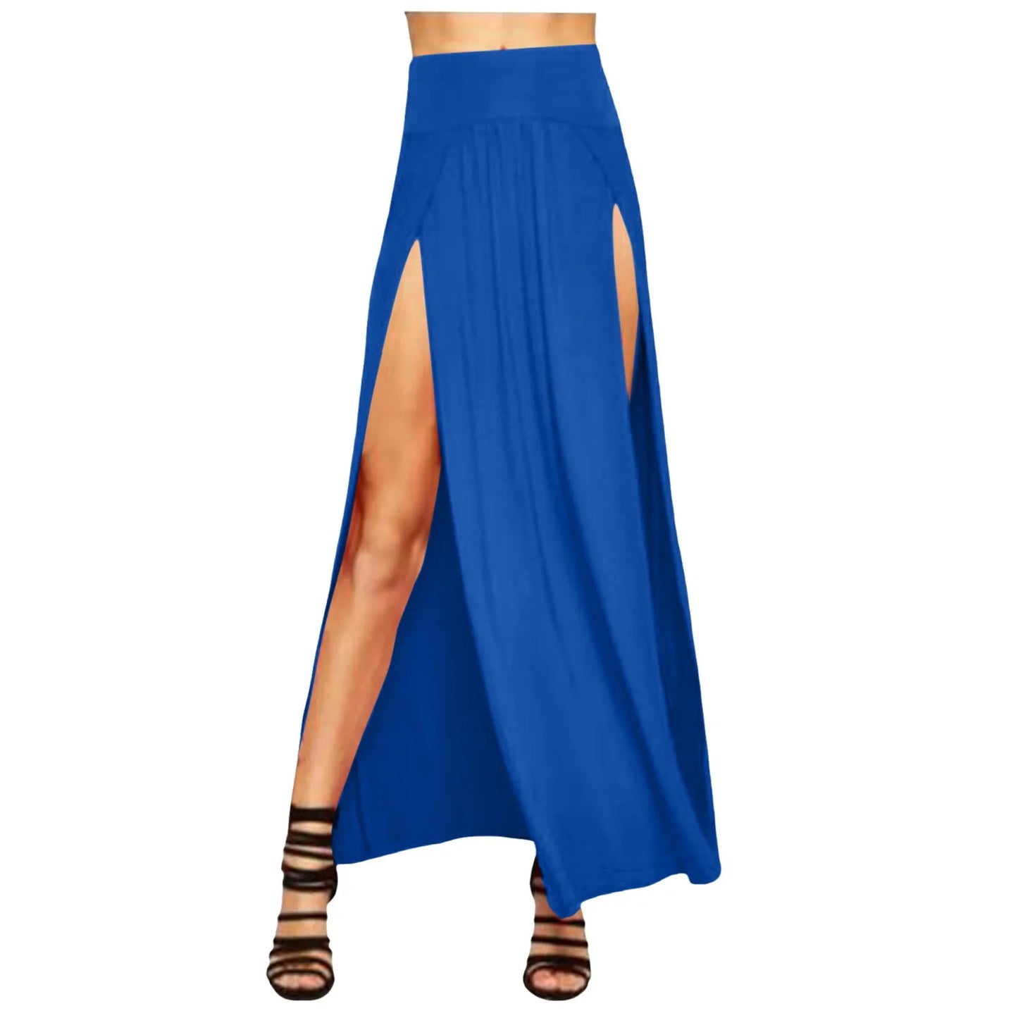 Skirts for Women Womens Double Split Maxi Long Skirt Ladies Short Leather Skirt