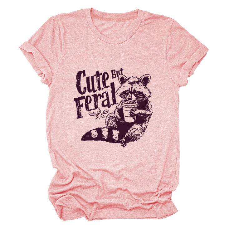 Guoli Printed Personality Round Neck Women's T-shirt
