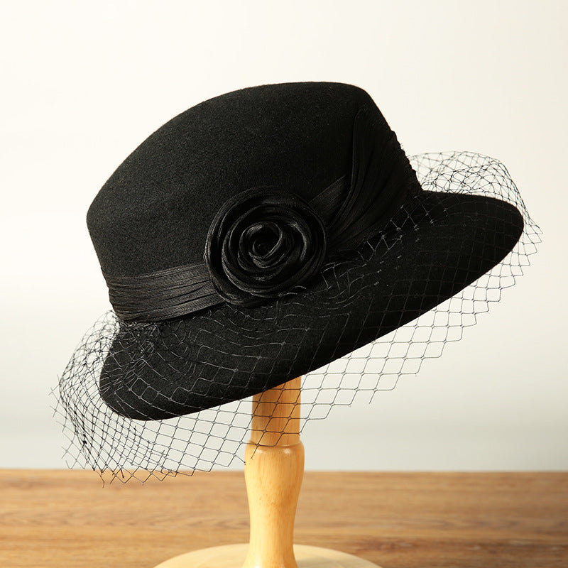 Wool Cap Children's Dome Mesh Decoration Fur Felt Hat